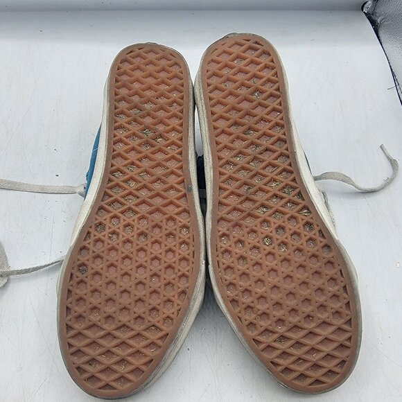 Vans Sk8 Hi Womens 7.5 Blue High Top Sneaker Shoes Casual Skateboarding Comfort - Picture 8 of 13